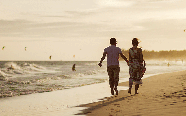 pareja en la playa